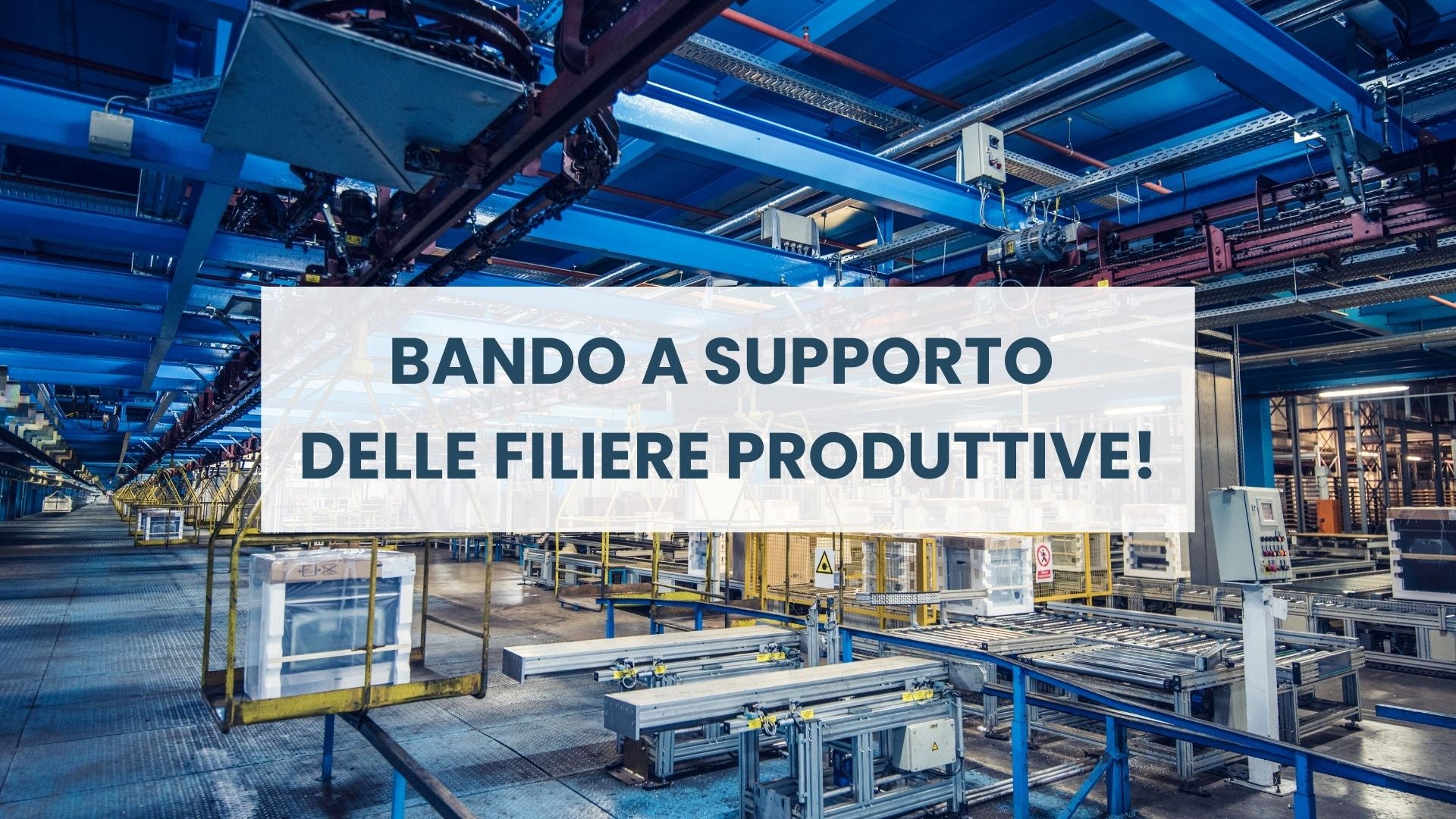 BANDO A SUPPORTO DELLE FILIERE PRODUTTIVE!